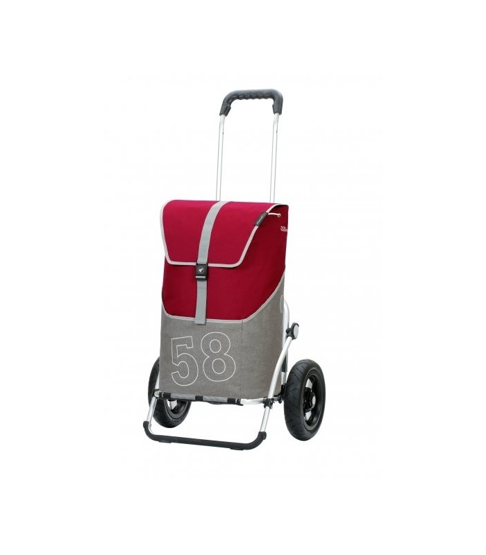 Chariot Andersen Royal Shopper Pneumatique Filip Rouge - poussette de marché