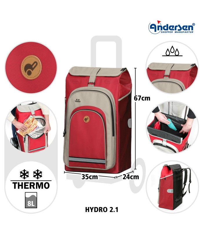 Chariot 2 roues Royal Shopper Pneumatique Hydro Andersen