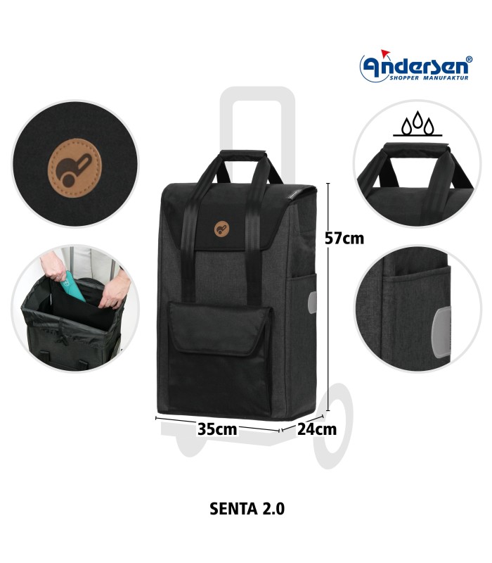 sac andersen shopper senta pour poussette de marché