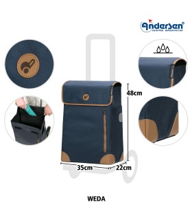 sac weda andersen shopper poussette de marché